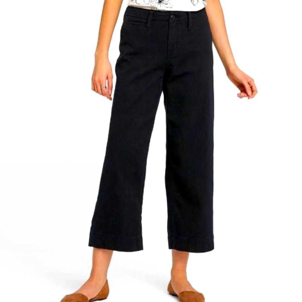 NWT A New Day Black Wide Leg Crop Pants